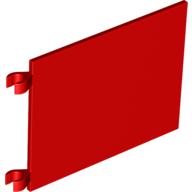 Lego Flag 6 x 4 with O-Clips / Red