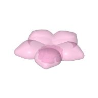 Lego Clikits Icon, Flower 2 x 2 Large, 5 Petals with Pin / Trans-Pink