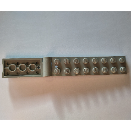 Lego Hinge Plate 2 x 9 with Hole Close to Hinge [Complete Assembly] / Light Gray