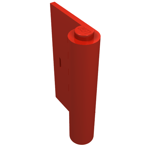 Lego Door 1 x 3 x 4 Left / Red