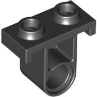Lego Technic Pin Connector Plate with One Hole (Single on Bottom) / Black