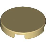Lego Tile Round 2 x 2 with Bottom Cross / Tan