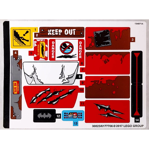 Lego Sticker Sheet for Set 70907-1 / [No Color/Any Color]