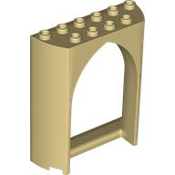 Lego Panel 2 x 6 x 6 with Gothic Arch / Tan
