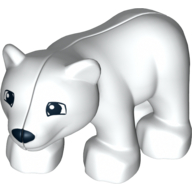 Lego Duplo Animal Bear Cub, New Style / White