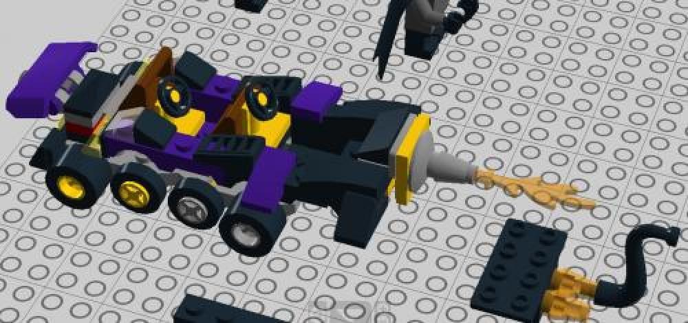 Lego Bat and Cat Long Car
