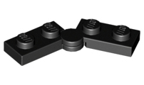 Lego Hinge Plate 1 x 4 Swivel (2429 / 2430) / Black