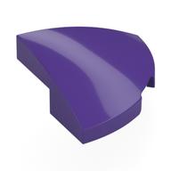 Lego Brick Round Corner, Curved 2 x 2 x 2/3 Quarter Circle With 1 x 1 Bottom Cutout / Dark Purple