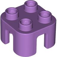 Lego Duplo Chair with no Back / Stool / Medium Lavender