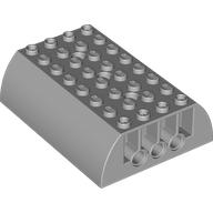Lego Brick Curved 8 x 6 x 2 Double / Light Bluish Gray