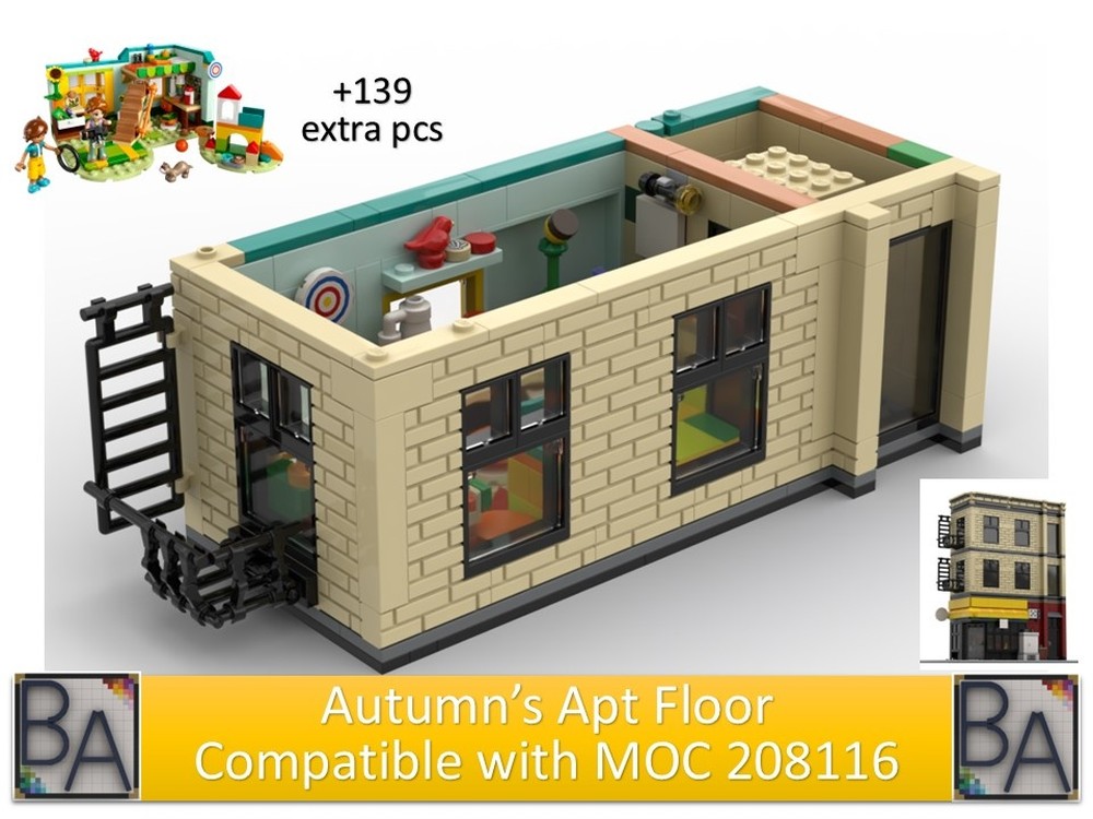 Lego Autumn's Apt Floor - Compatible with MOC 208116