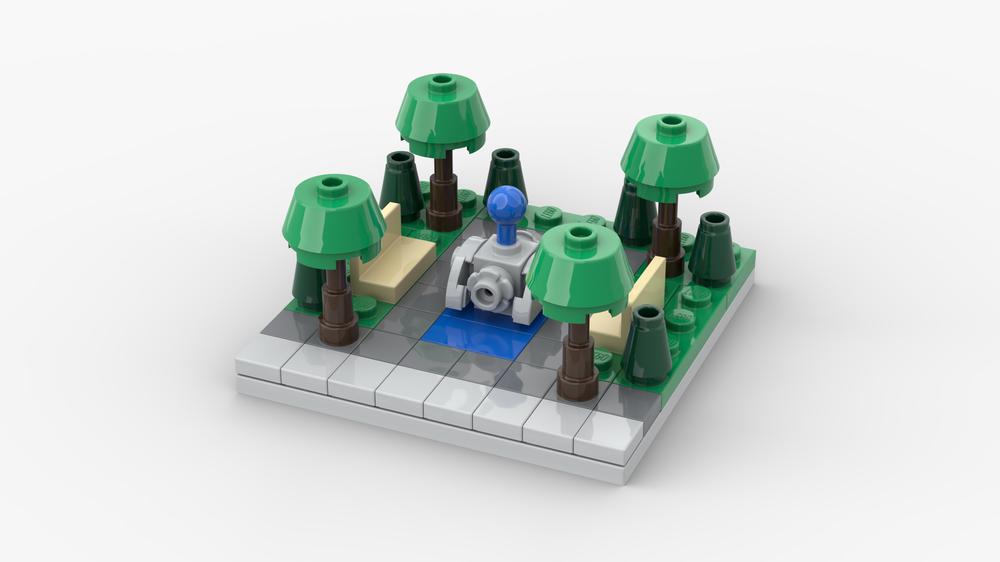 Lego Fountain & Park (Mini Modular)