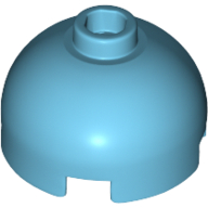 Lego Brick Round 2 x 2 Dome Top, Hollow Stud / Medium Azure