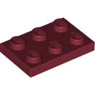 Lego Plate 2 x 3 / Dark Red