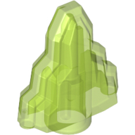 Lego Rock 1 x 2 Crystal Stepped / Trans-Bright Green