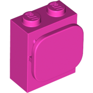 Lego Brick Special 1 x 2 x 2 with Photo Clip / Dark Pink