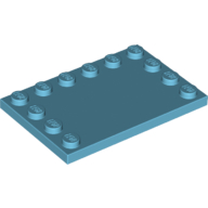Lego Plate Special 4 x 6, Studs on 3 Edges / Medium Azure