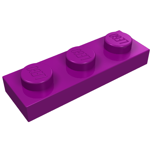 Lego Plate 1 x 3 / Purple