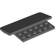 Lego Brick Sloped 8 x 5 x 2/3 with 2 x 6 Studs / Dark Bluish Gray