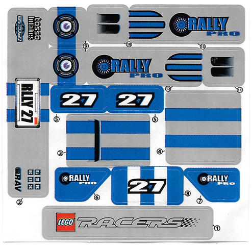 Lego Sticker Sheet for Set McDR1-1