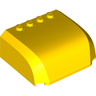 Lego Windscreen 5 x 6 x 2 Triple Curved Top Canopy with 4 Studs / Yellow