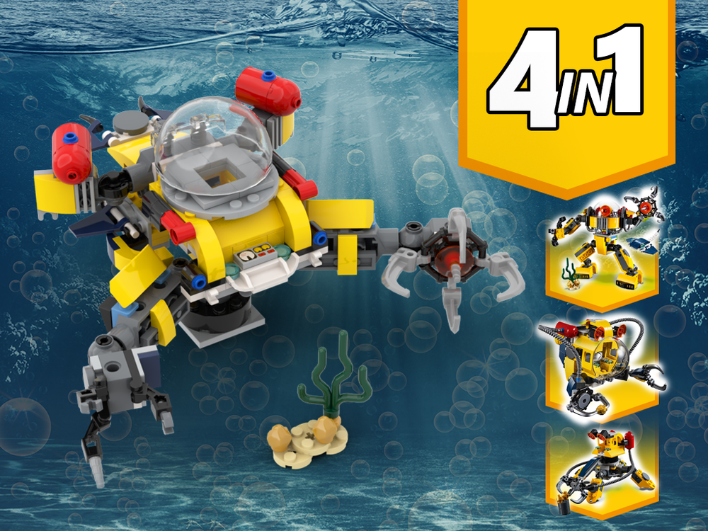 Lego 31090 Submarine Alternative Build