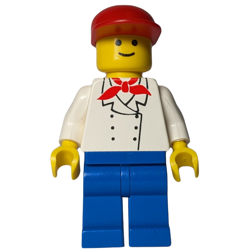 Lego Chef, Red Neckerchief, Blue Legs, Red Cap