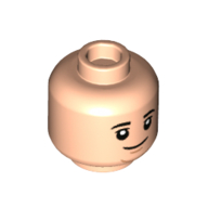 Lego Minifig Head Kevin Malone, Closed Mouth Smile print / Light Nougat
