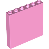 Lego Panel 1 x 6 x 5 / Bright Pink