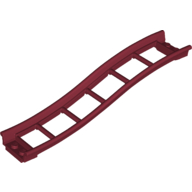 Lego Vehicle Track, Roller Coaster Ramp Small, 3 Bricks Elevation / Dark Red