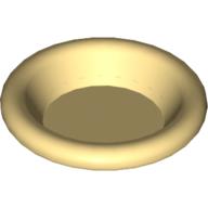 Lego Equipment Dish / Plate / Bowl 3 x 3 [Plain] / Light Yellow