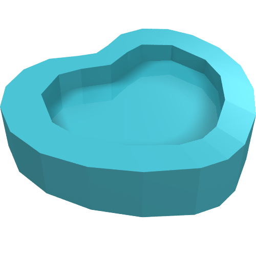 Lego Headwear Accessory Heart with Pin / Medium Azure