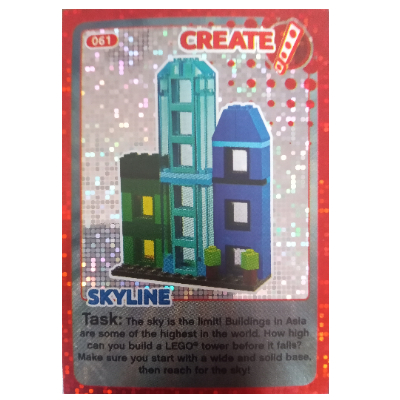 Lego Trading Card, Create The World - Skyline (Foil)