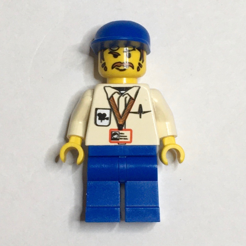 Lego Cameraman - Blue Legs, Blue Cap