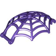 Lego Insect Accessory, Spider Web, Dome Shaped with Bar, Clips / Dark Purple
