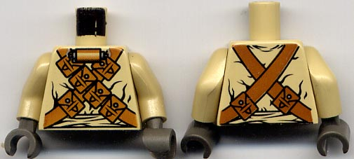 Lego Torso SW Tusken Raider Pattern / Tan Arms / Dark Gray Hands