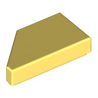 Lego Tile 1 x 2 with Stud Notch Right / Bright Light Yellow