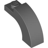Lego Brick Arch 1 x 3 x 1 2/3 Curved Top / Dark Bluish Gray