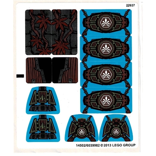 Lego Sticker Sheet for Set 70008-1 / [No Color/Any Color]