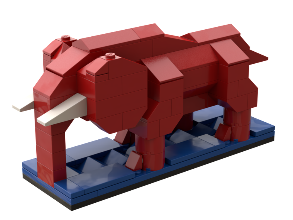 Lego Striding Elephant Statue