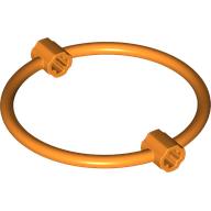 Lego Bar, Ring 7L Diameter, with 2 Axle Connectors / Orange