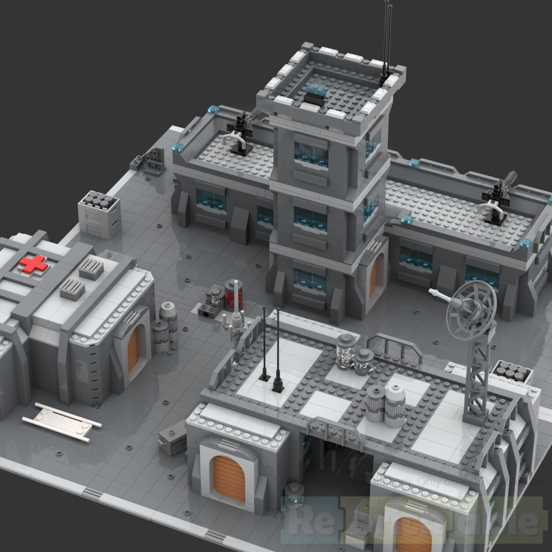 Lego Modular Coruscant defense grounds
