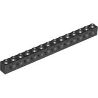 Lego Technic Brick 1 x 14 [13 Pin Holes] / Black
