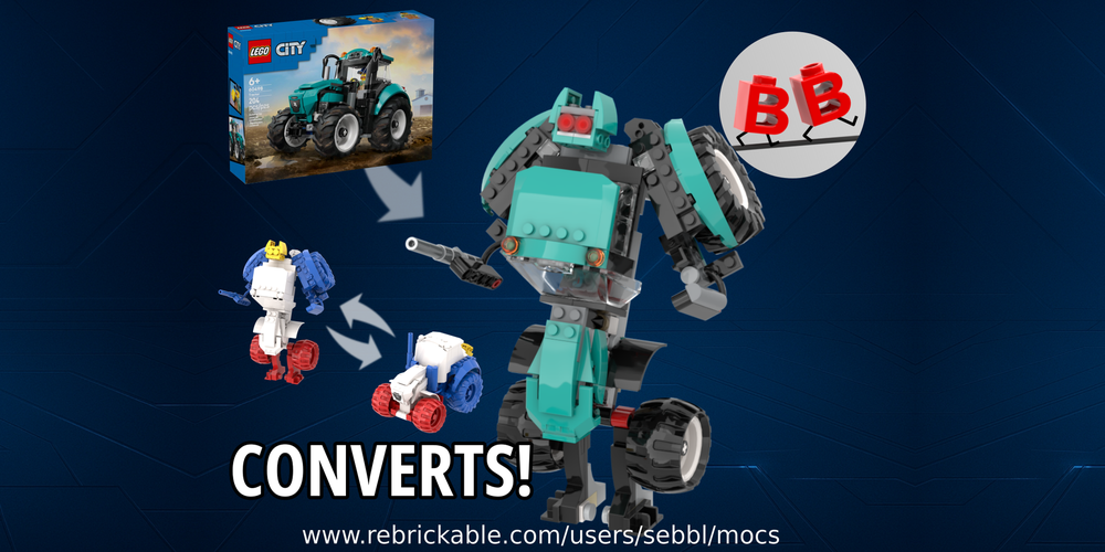 Lego 60498: Transforming Tractor / Old Mech "Donald"