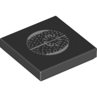 Lego Tile 2 x 2 with Death Star Print