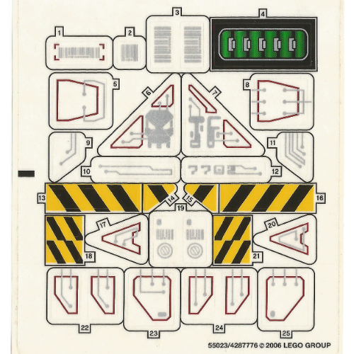 Lego Sticker Sheet for Set 7702-1