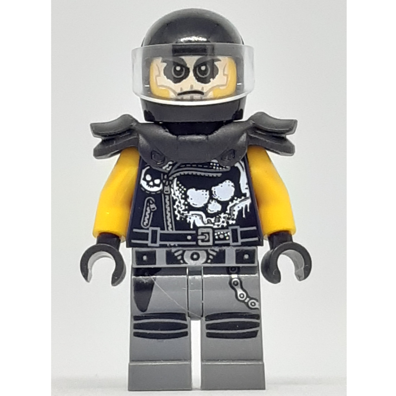 Lego Chopper Maroon with Black Helmet and Shoulder Armor