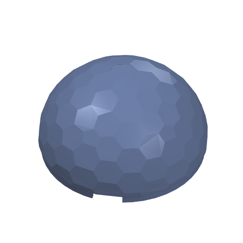 Lego Dome Hemisphere 4 x 4 Multifaceted / Sand Blue