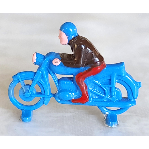 Lego HO Scale Motorcycle, Racing / Blue