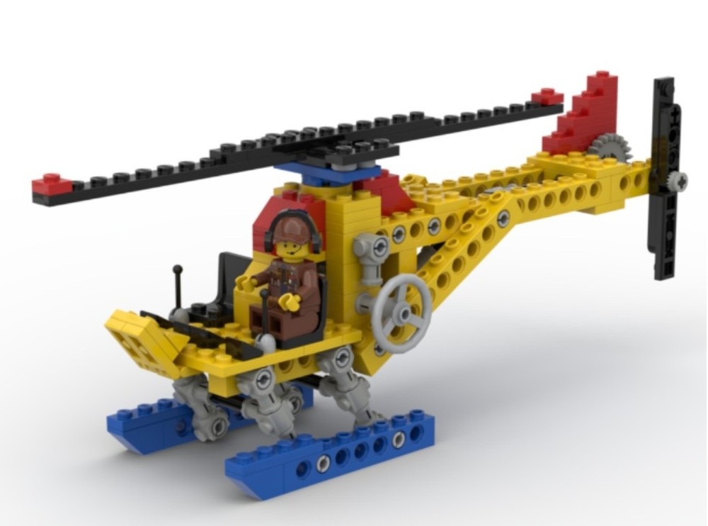 Lego Mini 852 Helicopter Minifig scale